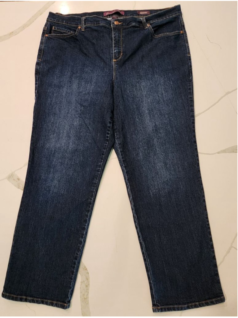 Gloria Vanderbilt Amanda Jeans Womens 18WS Dark Straight
Stretch Denim 18